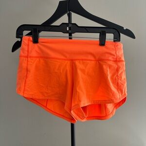 Lululemon Athletica Bright Orange Athletic Shorts
